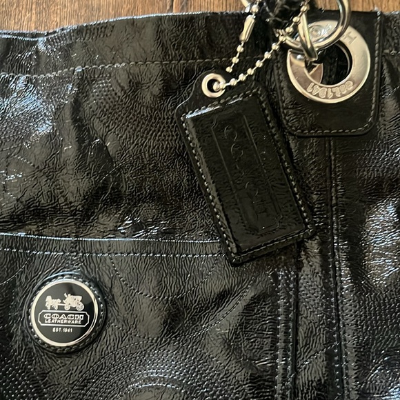 Vintage y2k Coach black shoulder bag with C Monogram - Picture 6 of 7